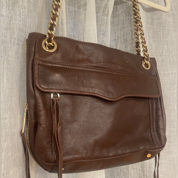 Rebecca Minkoff Brown Gold Swing Shoulder Crossbody Bag - Picture 3 of 13